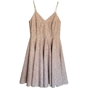 Gianni Bini Floral Lace Halter Fit & Flare Mini Dress Cocktail Party Pink Size 8